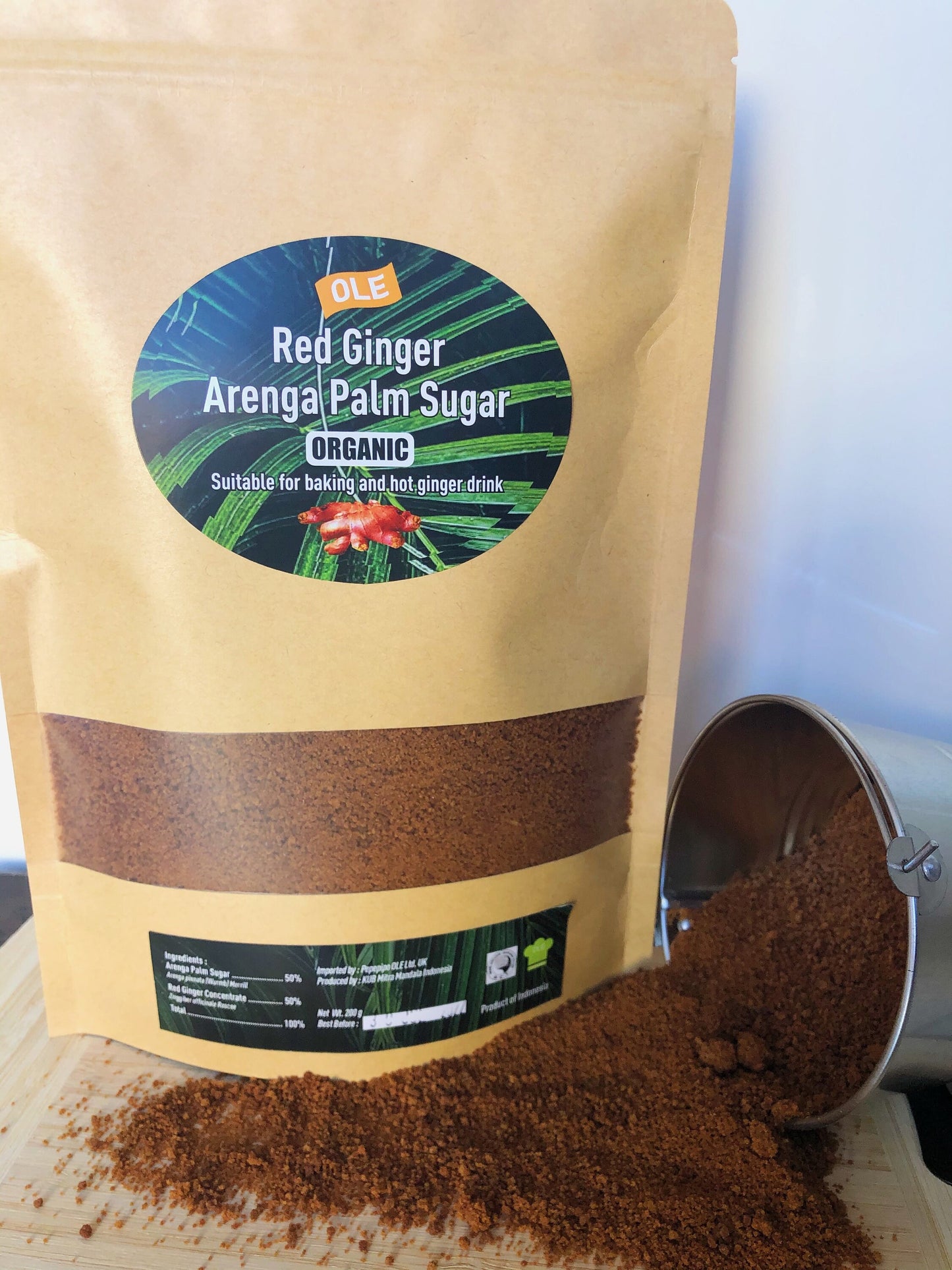 Red Ginger Arenga Palm Sugar Organic 200g